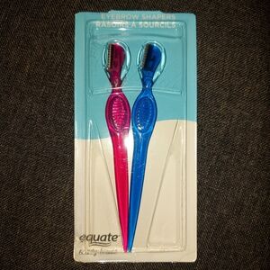 Equate Pink and Blue Eyebrow Shapers Open Pack